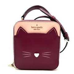 Kate Spade ケイトスペード　２WAY　ショルダーバッグ　ネコ　ボルドー　レディース　バッグ