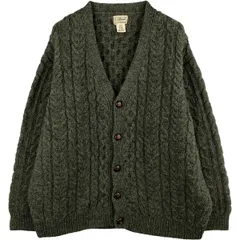 古着 90~00年代 エルエルビーン L.L.Bean フィッシャーマンアランニットカーディガン アイルランド製 メンズXL相当/eaa595398