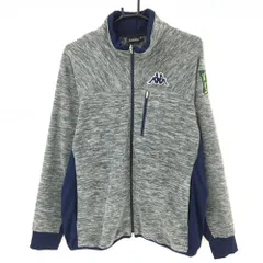 【美品】カッパ フリースジャケット 杢グレー×ネイビー サイド切替  メンズ O ゴルフウェア Kappa