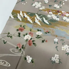 付下げ 友禅 金彩 パールトーン加工 紋無し 訪問着 正絹 着物 MK-999