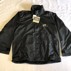 未使用【ALPHA INDUSTRIES／アルファインダストリーズ】定番ナイロンコーチジャケット Mサイズ ブラック／メンズ／人気ミリタリーブランド／新品タグ付き・美品