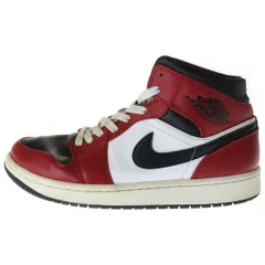 NIKE (ナイキ) AIR JORDAN 1 MID CHICAGO BLACK TOE 554724-069 エアジョーダン1 シカゴ ブラック トゥ ミッドカットスニーカー ブラック/レッド US9.5/27.5cm
