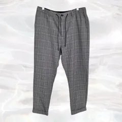 ZARA　ザラ　カジュアルパンツ　Mサイズ　グレー　レディース　チェック　レーヨン　伸縮性あり　長ズボン　大人向けカジュアル