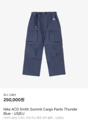 us M ナイキ ACG スミス サミット カーゴ パンツ サンダー ブルー