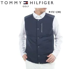 トミーヒルフィガー ゴルフ メンズ ノーカラー中綿ベスト TOMMY HILFIGER GOLF THMA585 2025年秋冬モデル ネイビー(30)