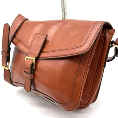 【良品】 Yeves Saint Laurent イヴサンローラン ショルダーバッグ トートバッグ ワンショルダーバッグ フラップ ベルト レザー 革 ブラウン 茶色 YSL ゴールド金具 ユニセックス 男女兼用 メンズ レディース