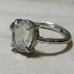 NO346　天然石グリーンアメジスト宝石質AAA  リング・フリーサイズ