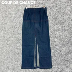 COUP DE CHANCE ダークデニム タイトスカート 前スリット Mサイズ