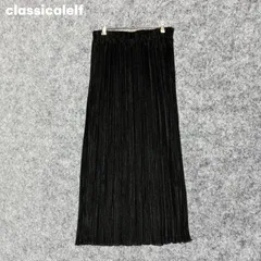 classicalelf 黒 プリーツロングスカート ゴムウエスト XLサイズ