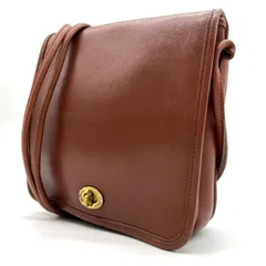 【良品】 OLDCOACH オールドコーチ ショルダーバッグ トートバッグ ワンショルダーバッグ ターンロック フラップ レザー 革 ブラウン 茶色 ユニセックス 男女兼用 メンズ レディース