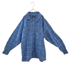 X11120 シャツ BEAMS ビームス Mサイズ メンズ トップス ワークシャツ チェック ブルー コットン100%