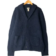 古着 エルエルビーン L.L.Bean ショールカラー ウールニットカーディガン メンズL相当/eaa600702