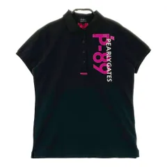 サイズ：1 PEARLY GATES パーリーゲイツ  半袖ポロシャツ  ブラック系 [240101556821] ゴルフウェア レディース ストスト