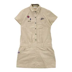 サイズ：M FILA GOLF フィラゴルフ  半袖ワンピース コーデュロイ  ベージュ系 [240101558847] ゴルフウェア レディース ストスト