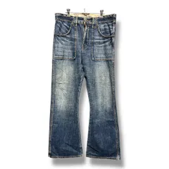 GUESS JEANS ゲスジーンズ Y2K ブーツカット フレアジーンズ ジーパン レトロ デニムパンツ メンズ サイズ36 ブルー  通年 久喜倉庫店 51 No.K823Y
