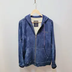 GUESS 柔らかい デニム フード ジップアップ