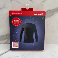 ユニクロ ヒートテックウルトラウォーム クルーネックT ブラック 超極暖 M