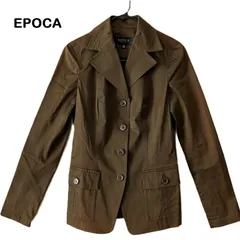 【EPOCA MILANO/エポカ】ジャケット アウター タイトシルエット カーキ系 ブラウン 日本製 （中古・訳あり 日焼け）のサムネイル