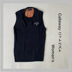 Callaway　キャロウェイ　GOLF　ゴルフ　ニットベスト　ベスト　ゴルフウェア　薄手　Vネック　おしゃれ　レディース　M