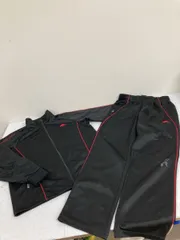 送料無料★adidas clima365 アディダス★ジャージ 上下セット セットアップ★メンズ　Lサイズ★ブラック　黒赤　#71023sj79