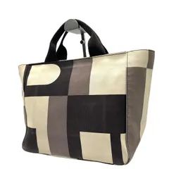 バリー BALLY トートバッグ ハンドバッグ キャンバス 幾何学柄 ベージュ 黒 ブラック 茶色 ブラウン シンプル 高級感 S71