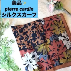美品　pierre cardin シルクスカーフ　花柄　ピエールカルダン