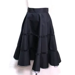 【美品】フォクシー プリズムスカート 38 黒 /251022009