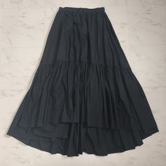 ルネ rene フリルロングスカート 36 ネイビー - メルカリ
