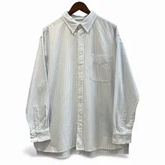 UNIQLO ユニクロ JWアンダーソン オックスフォード オーバーサイズ シャツ ストライプ ブルー サイズXL ボタンダウン 綿レーヨン 大きいサイズ オフィスカジュアル メンズ 春 ゴーゴー古着久喜倉庫 草2405
