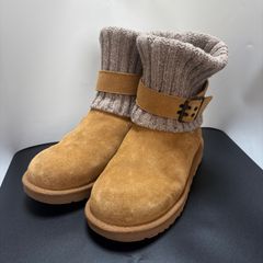 美品】UGG 25cm ブラウン ムートンブーツ ニットカフ付き - メルカリ