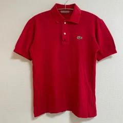 ラコステ LACOSTE レディース Mサイズ 半袖 ポロシャツ レッド ワニ刺繍 定番 カジュアル シンプル