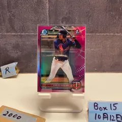 2022 Topps Bowman Chrome Carlos Aguiar 018/199 Minnesota Twins Refractor カード