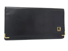 dunhill ダンヒル レザー 二つ折り 長財布 ウォレット 札入れ カード入れ メンズ ブラック系 DK8613
