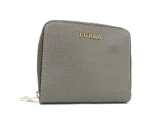 ■極美品■ FURLA フルラ レザー ラウンドファスナー 財布 ウォレット 小銭入れ カード入れ レディース グレー系 DK8066