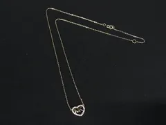 ■美品■ MICHAEL KORS マイケルコース SV925 ラインストーン ハート ネックレス ペンダント アクセサリー ゴールド系 DK8070のサムネイル