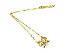 ■美品■ NINA RICCI ニナリッチ リボン ネックレス ペンダント アクセサリー レディース ゴールド系 DK4619