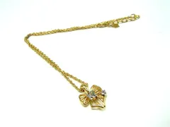 ■美品■ NINA RICCI ニナリッチ リボン ネックレス ペンダント アクセサリー レディース ゴールド系 DK4799