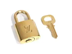 ■美品■ LOUIS VUITTON ルイヴィトン カデナ 南京錠 パドロック 302 鍵 キー ゴールド系 DK2095