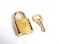 ■美品■ LOUIS VUITTON ルイヴィトン カデナ 南京錠 パドロック 317 鍵 キー ゴールド系 DK2118