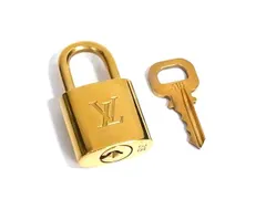 ■美品■ LOUIS VUITTON ルイヴィトン カデナ 南京錠 パドロック 318 鍵 キー ゴールド系 DK0925