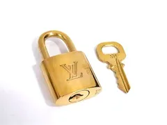 ■美品■ LOUIS VUITTON ルイヴィトン カデナ 南京錠 パドロック 314 鍵 キー ゴールド系 DK0958