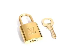 ■美品■ LOUIS VUITTON ルイヴィトン カデナ 南京錠 パドロック 320 鍵 キー ゴールド系 DK1965