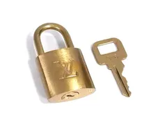 ■極美品■ LOUIS VUITTON ルイヴィトン カデナ 南京錠 パドロック 318 鍵 キー ゴールド系 DK1968