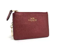 ■美品■ COACH コーチ F21072 レザー キーリング付き コインケース コインパース 小銭入れ レディース ボルドー系 DJ4999
