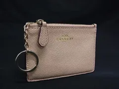 ■美品■ COACH コーチ F12186 レザー フラグメントケース コインケース コインパース 小銭入れ レディース ベージュ系 DJ3146