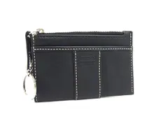 ■美品■ COACH コーチ レザー キーリング付き コインケース コインパース 小銭入れ マルチケース ブラック系 DJ3625