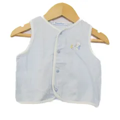 ファミリア ベスト コットン ジャケット アウター 男の子 ベビー 女の子用 70サイズ スカイブルー Familiar 【中古】