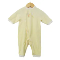ファミリア ロンパース カバーオール 男の子 ベビー 女の子用 50-65サイズ イエロー Familiar 【中古】