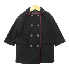 ギャップ ピーコート アウター ウール混 女の子 キッズ 男の子用 90サイズ ネイビー GAP 【中古】