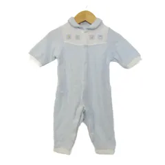 ファミリア ロンパース カバーオール 女の子 ベビー 男の子用 50-65サイズ スカイブルー Familiar 【中古】